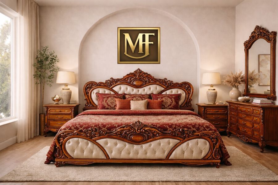 Luxury Teakwood Carved Bed