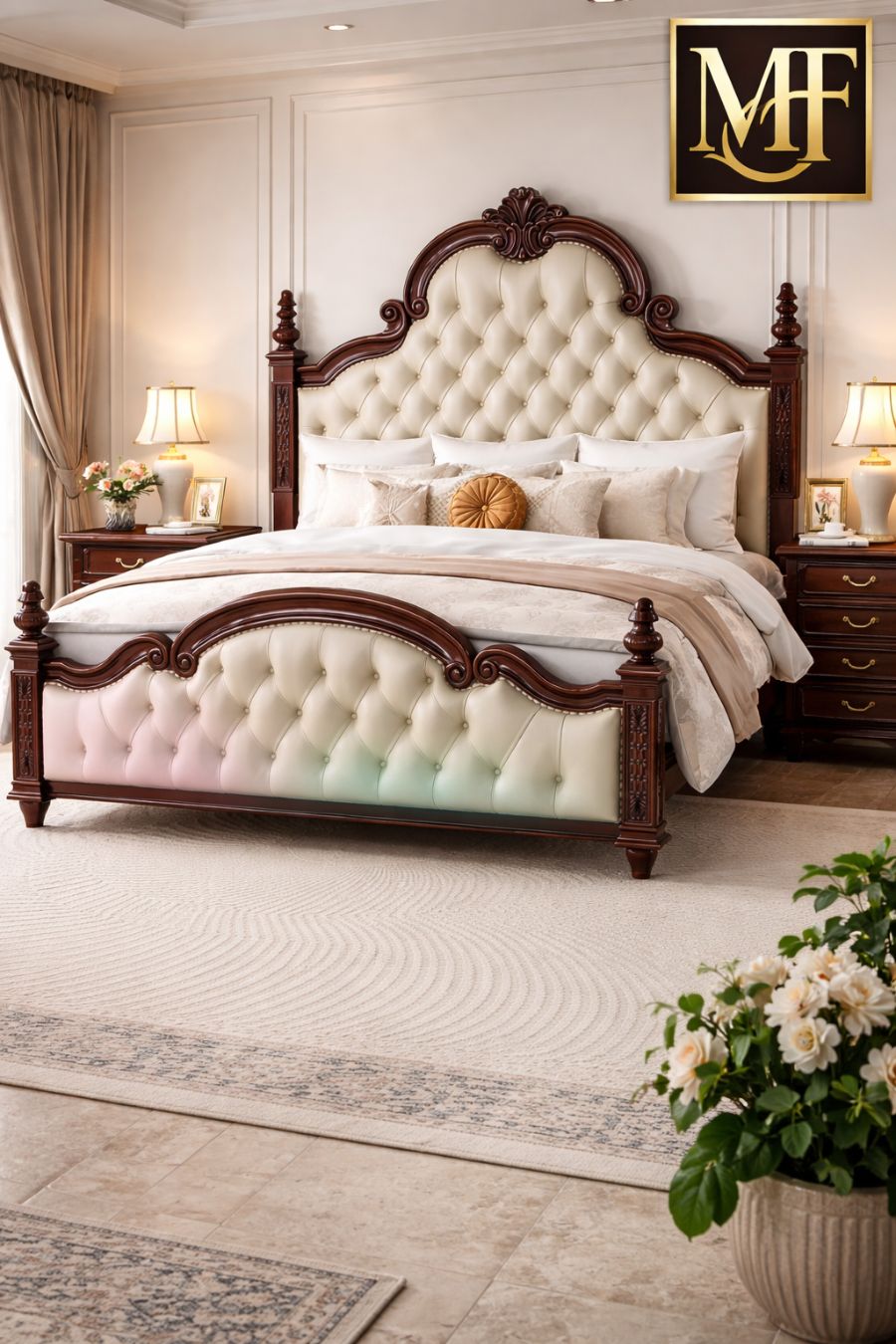 Luxury Upholstered King Size Bed
